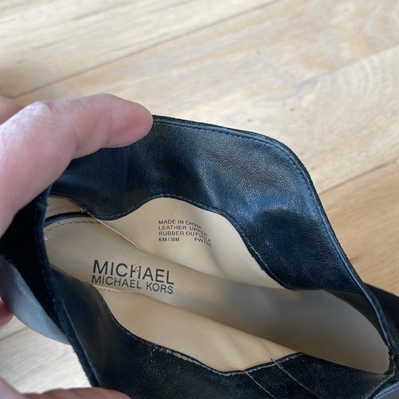 Michael Kors Isabella peep toe suede bootie shoes - Picture 9 of 10